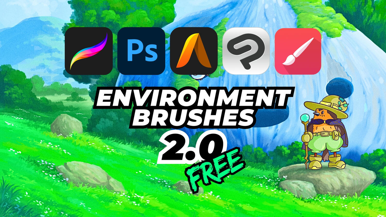 Free anime-style brushes for procreate, photoshop, art studio pro, clip studio paint and infinite painter.